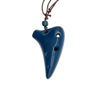 Flute 6 Hole C Ceramic Of Time Mini Ocarina Flute Musical Instruments For Music Beginner (Color : Dark Blue)