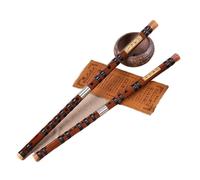 Flute Bitter Bamboo White Copper Two-section Bamboo Flute Introduction To Playing Exquisite Horizontal Flute bamboo flute instrument (Color : G)