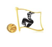 Flute Celebrate Outline Mexico Dance Mexican Golden Metal Flag Lapel Pin Badge