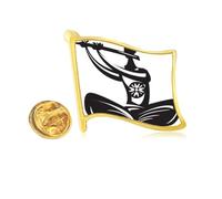 Flute Celebrate Outline Mexico Mexican Golden Metal Flag Lapel Pin Badge