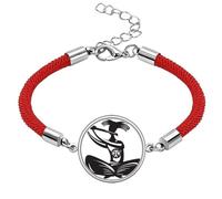 Flute Celebrate Outline Mexico Mexican Lucky Red String Bracelet Rope Bracelet Handmade