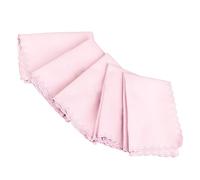 Flute Cleaning Cloth Non-Woven Edge Multifunctional 5 Pack Piano Cleaning Cloth Durable Reusable for Violin (Pink)