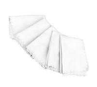 Flute Cleaning Cloth Non-Woven Edge Multifunctional 5 Pack Piano Cleaning Cloth Durable Reusable for Violin (White)