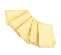 Flute Cleaning Cloth Non-Woven Edge Multifunctional 5 Pack Piano Cleaning Cloth Durable Reusable for Violin (Yellow)