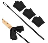 Flute Cleaning Kit, 1 Pc Plastic Recorder Rod, 3 Pcs Cloths, Flute Cleaning Stick, Interior Care Tools For Wind Instrument