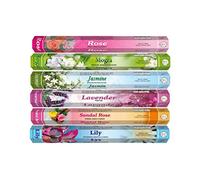 Flute Floral Assorted Incense Sticks 6 packs x 20 Sticks | Best for Meditation,Yoga,Aroma Therapy, Relaxation|