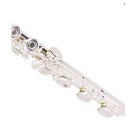 Flute Flute 16 Holes Open And Closed Holes Dual-purpose Instrument C Key White Copper Silver Plated(16 holes)