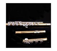 Flute Flute Gold Copper Material 17 Hole C Key Flute Instrument B Tail Silver Plated Key Play