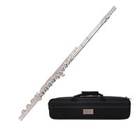 flute Flute Open And Closed Hole Dual-purpose Flute Instrument C Key White Copper Silver-plated Student Adult (Color : .17)
