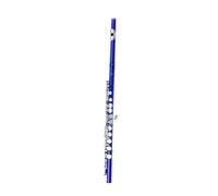Flute for Beginner 16 Holes C Tone Flute E Key Woodwind Instrument Nickel Plated Silver Cupronickel Tube Flute With Accessories(Blue)