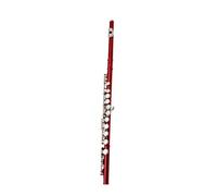 Flute for Beginner 16 Holes C Tone Flute E Key Woodwind Instrument Nickel Plated Silver Cupronickel Tube Flute With Accessories(Red)