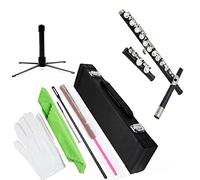 Flute for Beginner 16-key Closed-hole C Flute Beginner Children's Student Flute Instrument Comes With Cleaning Kit Glove Holder Flute Instrument (Color : 04)