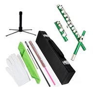 Flute for Beginner 16-key Closed-hole C Flute Beginner Children's Student Flute Instrument Comes With Cleaning Kit Glove Holder Flute Instrument (Color : 03)