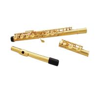 flute for beginners 16 closed hole gold-plated flute instrument E key flute playing flute