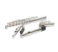 flute for beginners 16-hole C-tuned curved flute double mouthpiece nickel-plated copper-nickel professional performance instrument flute