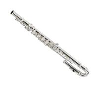 flute for beginners 16-hole C-tuned curved flute double mouthpiece white copper plated instrument flute