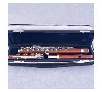 flute for beginners 17 Holes flute Open Hole Silver Plated E key Professional(Redwood)