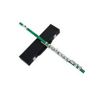 Flute for Beginners Flute 16 Holes Closed Hole Green Transverse Flute C Tone Cupronickel