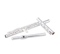 flute for beginners Flute standard C key double silver-plated French 17-hole open and closed dual-use professional grading