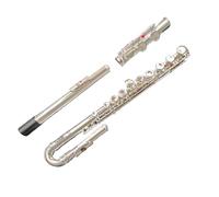 flute for beginners Flute Standard C-tone Silver-plated Sixteen-hole Closed-hole Flute U-shaped Tube Sound Quality Clear