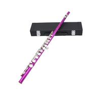 flute for beginners Rose red 16-hole flute C key white copper tube body is suitable for beginners to play the test