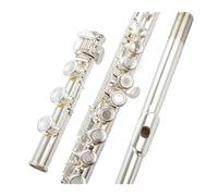 flute for beginners Silver-plated 17-hole open and closed dual-use B-tail flute Y standard C-tune flute adult professional grading