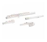 flute for beginners U-shaped tube 16 holes C key silver-plated beginner exam band double mouthpiece flute