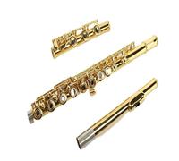 flute for beginners Wind instrument gold-plated 17-hole open flute in C key white copper E key golden flute