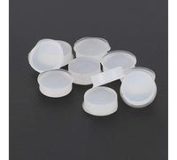 Flute Hole Plug, 10Pcs Rubber Flute Hole Plug Replacement Kits Musical Instrument Accessories 7x2.5mm for Flute Repairman (Transparent CF99)