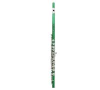 Flute Instrument 16-hole Flute C Key Colored Nickel-plated Flute E Key Beginner Exam Performance Instrument Flute(Green)