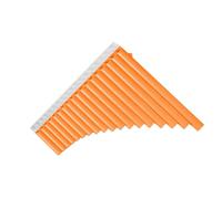 Flute Instrument, 18-pipe Pan Flute Flute with a Carry Bag for Beginners Learning Teaching with User Manual (Orange)