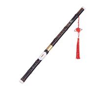 Flute Instrument, Bawu with 7 Tone Holes 1 Blow Hole G Key Detchable Black Bamboo Bawu Ba Wu Transverse Flute Pipe Musical Instrument for Beginner Music Lovers