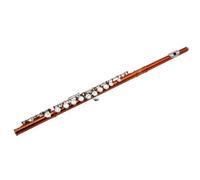 Flute Instrument Flute 16-hole Flute C-key White Copper Tube Leather Box Model Suitable For Beginners To Play At The Examination Level(Orange)