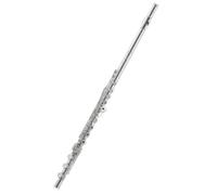 Flute Instrument Flute Instrument 16/17 Open And Closed Hole Silver-plated C Key E-key Curved Beginner Professional Performance(H)