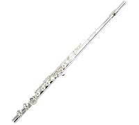 Flute Instrument Flute Instrument 16/17 Open And Closed Hole Silver-plated C Key E-key Curved Beginner Professional Performance(D)