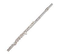 Flute Instrument Flute Instrument 16 Holes Closed Hole French Key C Key White Copper Silver Plated Beginner Playing Instrument