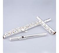 Flute Instrument Professional Silver-plated Double Silver-plated French 17-hole Open And Closed Dual-purpose Standard C Flute
