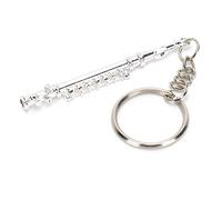 Flute Keychain, Metal Key Rings Musical Instrument Ornament Cute Music Keychain Accessories Cute Keychain for Girls Women Men Instrument Key Rings