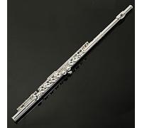 Flute kit 16-hole Closed-hole C-key Nickel-plated Flute Instrument Beginner Exam E-key Serrated Professional