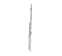 Flute kit 16 Holes C Tone Flute E Key Woodwind Instrument Nickel Plated Silver Cupronickel Tube Flute With Accessories(Silver)