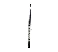 Flute kit 16 Holes C Tone Flute E Key Woodwind Instrument Nickel Plated Silver Cupronickel Tube Flute With Accessories(Black)