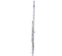 Flute kit 17 Open And Closed Hole Flute Wind Instrument Cupronickel C Key Curved Type With E Key Silver Plated