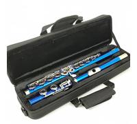 Flute kit Blue Plated Nickel Plated Flute With E Key 16 Close Holes C Keys Instrument Cupronickel