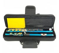 Flute kit Flute 16 Close Holes C Keys Instrument Cupronickel Nickel Plated Sea Blue Flute With E Key