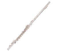 Flute kit Flute Instrument 16 Holes Closed Hole Nickel Silver Flute Instrument C Key Beginner Exam Major(Silver)