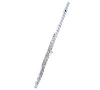 Flute kit Flute Wind Instrument White Copper Key E Key Split C Key Silver Plated 17 Holes For Beginners To Play