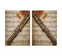 Flute Music Passport Holder Fashion Passport Cover Passport Protector Travel Document Organizer ID Card Protector Exquisite Passport Wallet Cover Credit Card Holder