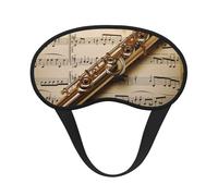Flute Music Sleep Mask for Side Sleeper, Blackout Eye Mask for Women Men, Zero Pressure Sleeping Masks Soft Breathable Eye Cover Comfortable Blindfold Eyeshade for Night Sleep