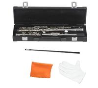 flute Musical Instrument 16 Closed Holes Flute C Key Professional Transverse Flute With Box Accessories (Color : Silver)