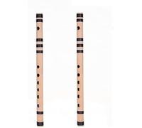 Flute Musical Instrument Original for Beginners | C Scale Natural Bamboo Bansuri Length- 13 Inch Professional Indian Bamboo Flute | Warm Tone, Lightweight & Durable - Pack Of 2